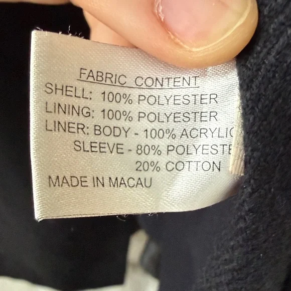 Gallery Vintage Long Black Fleece Lined Trench Overcoat - Picture 5 of 8